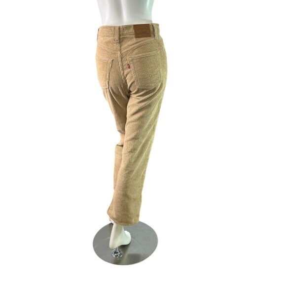 Levi's Premium Ribcage Straight Ankle Corduroy Jean Granola Wide Wale Size 26 - Picture 6 of 12